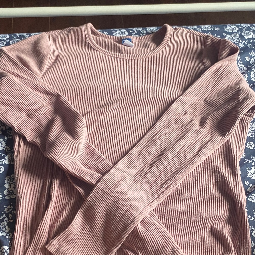 Old Navy Women's Blush Ribbed Top